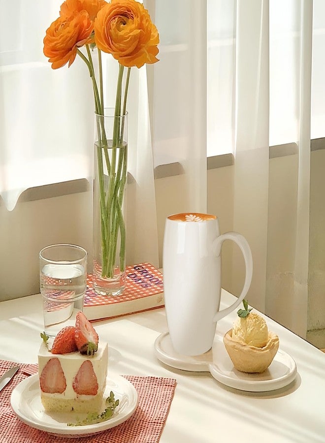 Linkidea 22oz Extra Large Fine Bone China Coffee Mug, Oversized Coffee Cups with Handles, Big Teacups for Office and Home, Microwave and Dishwasher Safe - Image 5